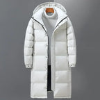 New Winter Men Long Puffer Jackets Hooded Casual Duck Down Coats Quality Male Outdoor Windproof Warm Winter Parkas Mens Clothing - Matrix Studios