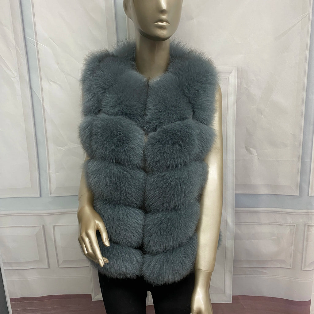 Style Real Fur Coat 100% Natural Fur Jacket Female Winter Warm Leather Fox Fur Coat High Quality Fur Vest - Matrix Studios