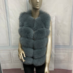 Style Real Fur Coat 100% Natural Fur Jacket Female Winter Warm Leather Fox Fur Coat High Quality Fur Vest - Matrix Studios