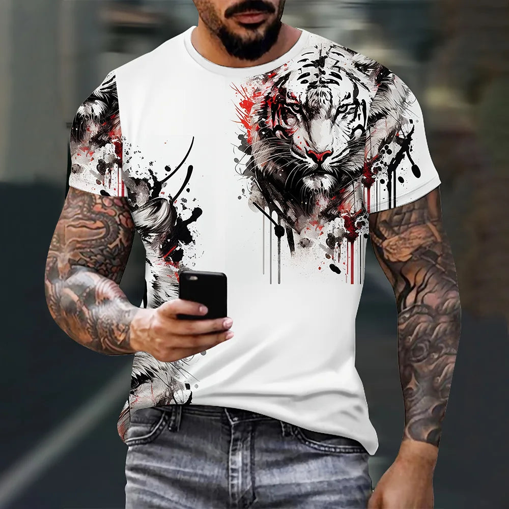 Men's Summer Fashion T-shirt Eagle 3D Printed Short sleeved T-shirt Summer Outdoor Leisure Quick drying Breathable T-shirt - Matrix Studios