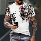 Men's Summer Fashion T-shirt Eagle 3D Printed Short sleeved T-shirt Summer Outdoor Leisure Quick drying Breathable T-shirt - Matrix Studios
