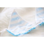 Lace-up Strap Blue and White Striped Set, Blue and White Fat Inner Two-piece Set Womens Lingerie Set  Bra Set  Sexy - Matrix-studios.com