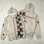 2026 New SATOSHI NAKAMOTO Men Women Zip Hoodie Distressed Ripped Checkered Graffiti Star Rhinestone Street Jacket - Matrix-studios.com