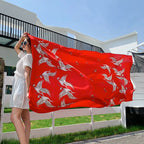 140x180cm Celebrity With The Same Cover-Ups Women Large Beach Dress Bikini Bathing Swimwear Sunburn Protection Sarong Wrap Scarf - Matrix Studios