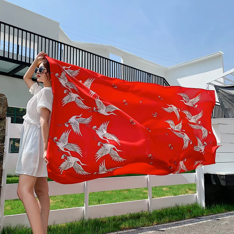 140x180cm Celebrity With The Same Cover-Ups Women Large Beach Dress Bikini Bathing Swimwear Sunburn Protection Sarong Wrap Scarf - Matrix Studios