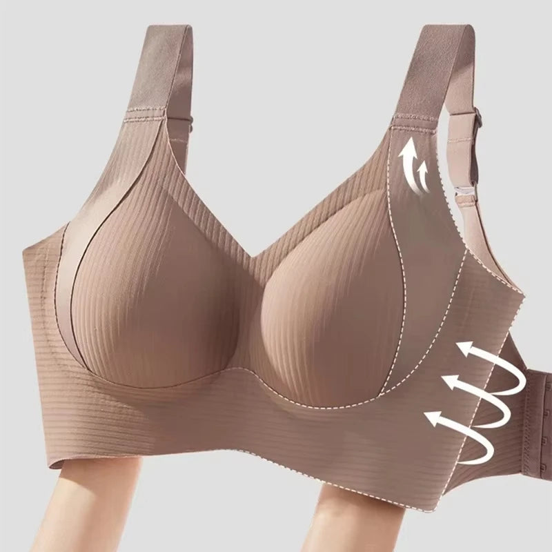 1/2PCS Women's Seamless Underwear, Thin Style, Large Breasts, Small Breasts, No Wires, Pull-up And Anti-sagging Large Size Bra - Matrix Studios
