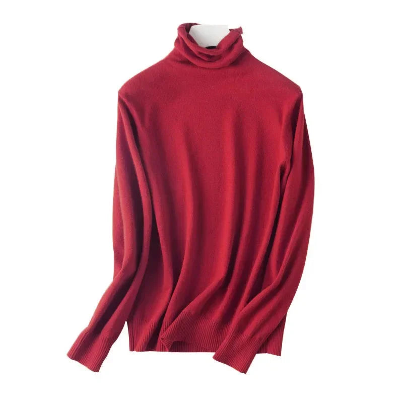Autumn Winter Sweater Turtleneck Slim Fit Basic Pullovers 2025 Fashion Korean Knit Tops Bottoming Womens Sweater Stretch Jumpers - Matrix Studios