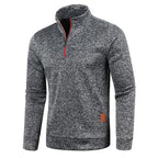 Men's Sweatshirts Half Zipper Pullover Male Long Sleeve Flleece Sweater Standcollar Snowflakes Hoodies Men Clothes - Matrix Studios