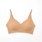 Hot Sale 6 Colors New Ice Silk Underwear Comfy Bra WireFree Padded Wavy Edge Invisible Yoga Wear Ladies Bra Seamless Women Bra - Matrix Studios