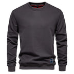 AIOPESON Cotton-blend Mens Crew Neck Solid Color Sweatshirts Pullover Casual Sport Sweatshirt for Men - Matrix Studios