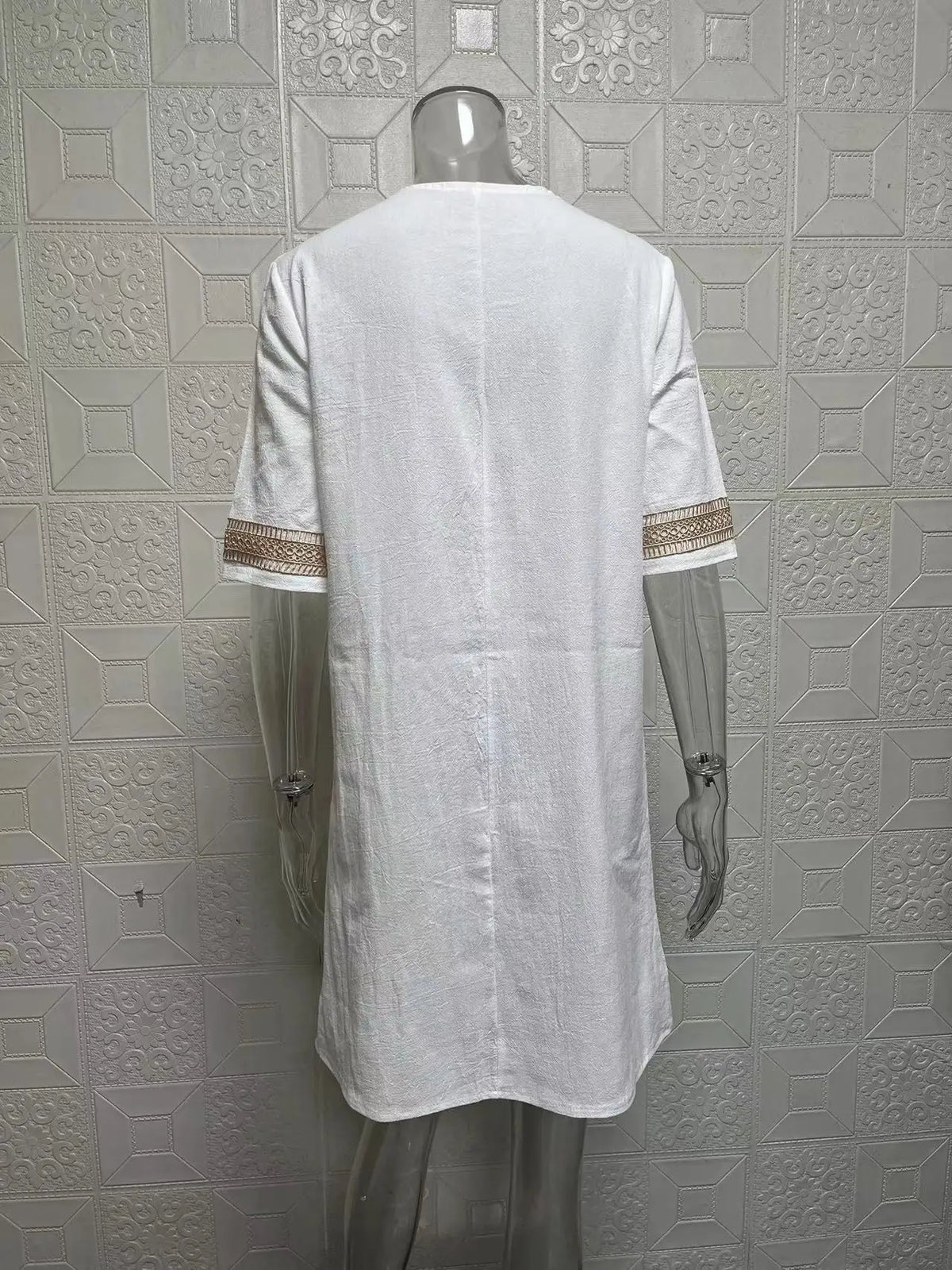 Customizable Women Dress Summer Sexy V-neck Casual Solid Dress - Matrix-studios.com