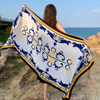 23 Styles 90x180cm Travel Beach Pareo Sunscreen Cover-Ups Women Large Dress Bikini Bathing Brazilian Swimwear Sarong Wrap Scarf - Matrix Studios