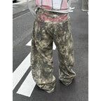 ZHIZOU Women Gothic Baggy Y2k Jeans American 2000s Style Embroidery Jean Pants Vintage Harajuku Oversize Denim Trousers Autumn - Matrix-studios.com