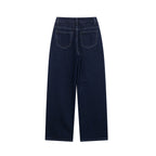 DUOPERI Women Fashion 2 Pieces Sets With Belt Denim  Jackets & Vintage Front Zipper Jeans Trousers Feamle Chic Lady Pants Sets - Matrix-studios.com