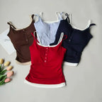 Yoga Tank Top, One-piece Mock Two-piece Sports Tank Top With Push-up Bra Pads, Breathable Quick-Drying Workout Fitness Wear - Matrix-studios.com