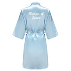 Blue Women Bathrobe White Letter Bride Bridesmaid Mother Maid of Honor Get Ready Bridal Party Robes Gifts Dressing Gown - Matrix-studios.com