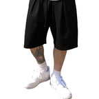 Men's Summer Quick-Dry Loose Workout Shorts Streetwear Hip-Hop Gym Fitness Elastic Waist Casual Short Pants for Running Training
