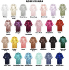 Nightgown Soft Bathrobe Short Women's Lounge Bride Bridesmaid Morning Gown Solid Color Wedding Party Silky Robes Summer - Matrix-studios.com