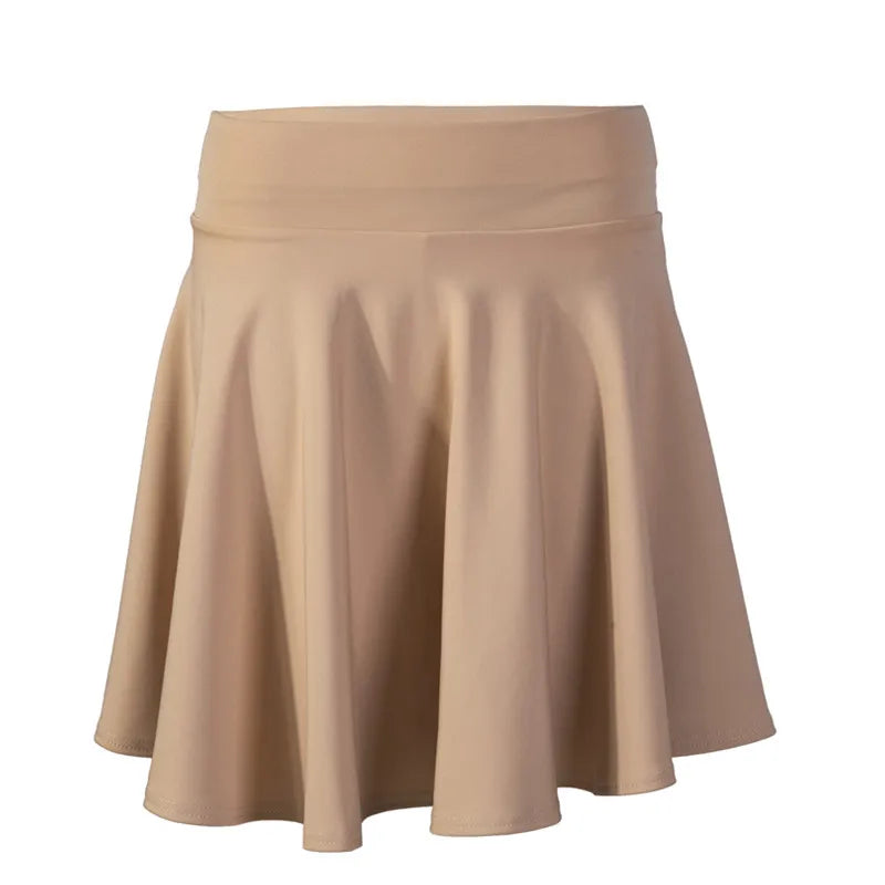 2025 Flared Skirts Women's Basic Shorts Skirt Fashion Versatile Black Casual Mini Skater Medium Pleated Fluffy Skirt Plus Size - Matrix-studios.com