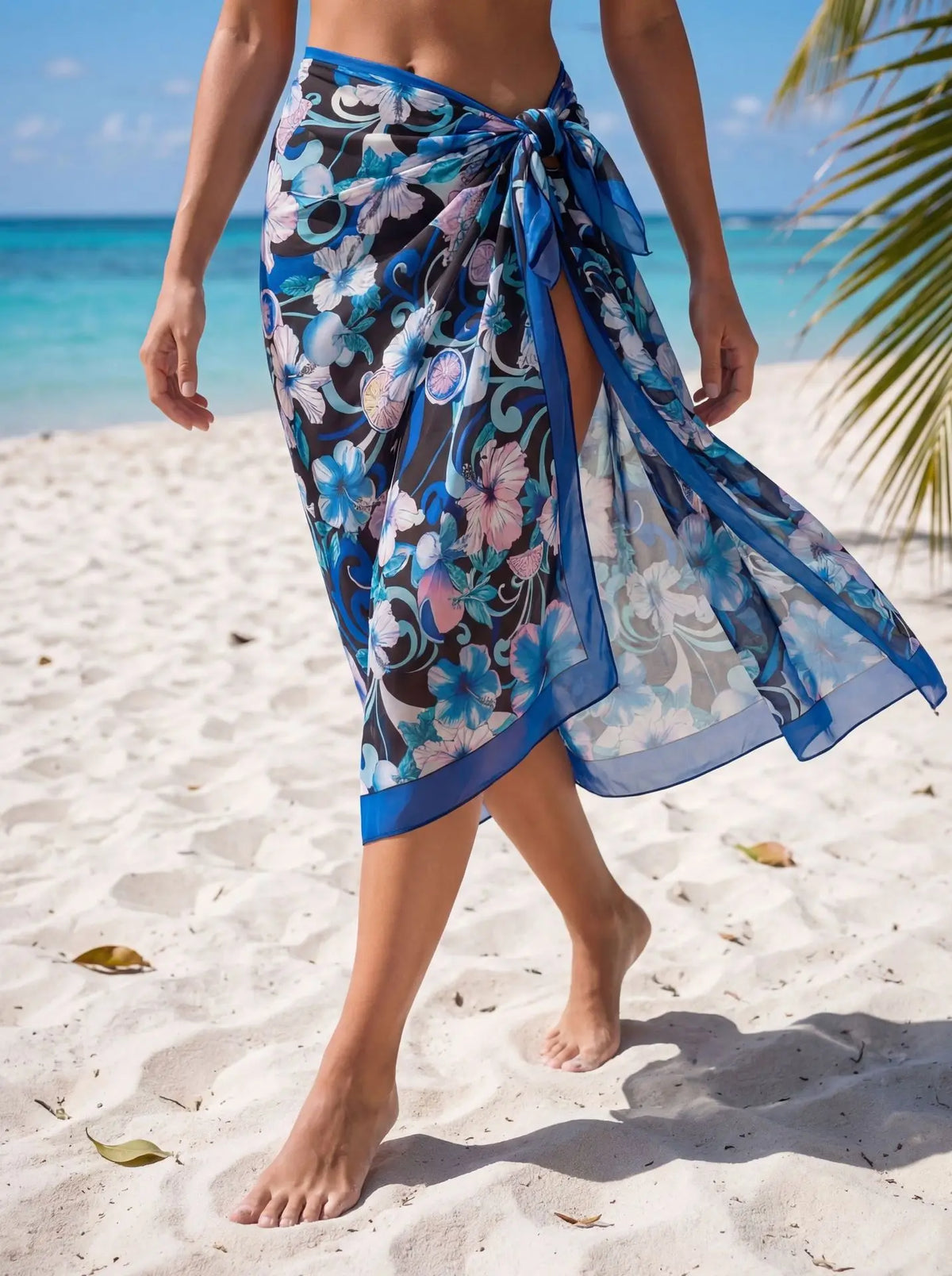 Women's Beach Sarongs Chiffon Floral Printed Sexy Pareo Swim Skirt Wraps summer Bathing Suits Dropshipping Factory Supply - Matrix Studios