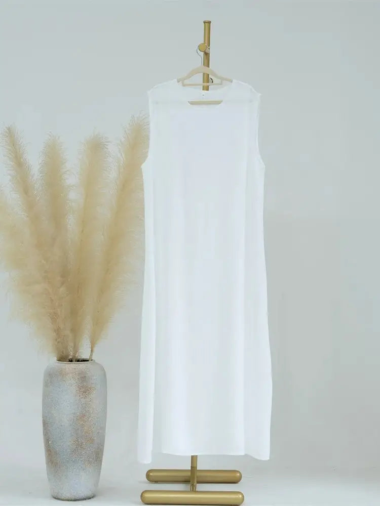 Ramadan Black White Dubai Prayer Clothes Women Turkey Islam Muslim Modest Jersey Under Abaya Dress Kebaya Robe Femme Musulmane - Matrix-studios.com