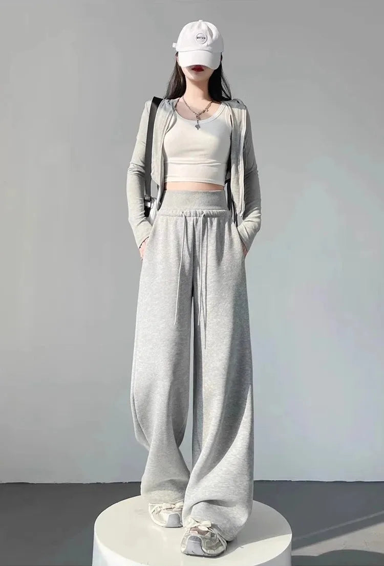 Elegant Women's Pants Palazzo Flared Wide Killer High Waist OL Ladies Career Long Trousers - Matrix-studios.com