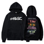 The Autumn and Winter Pullovers Long Sleeve Loose Soft Sweatshirt Streetwear Coat Gorillaz Printing Women and Men Hoode - Matrix Studios