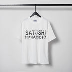 Fading Letter Print Hole SATOSHI Tshirts Breathable Cotton Round Neck Short Sleeve Summer Street Casual Tops Men Women White Tee - Matrix-studios.com
