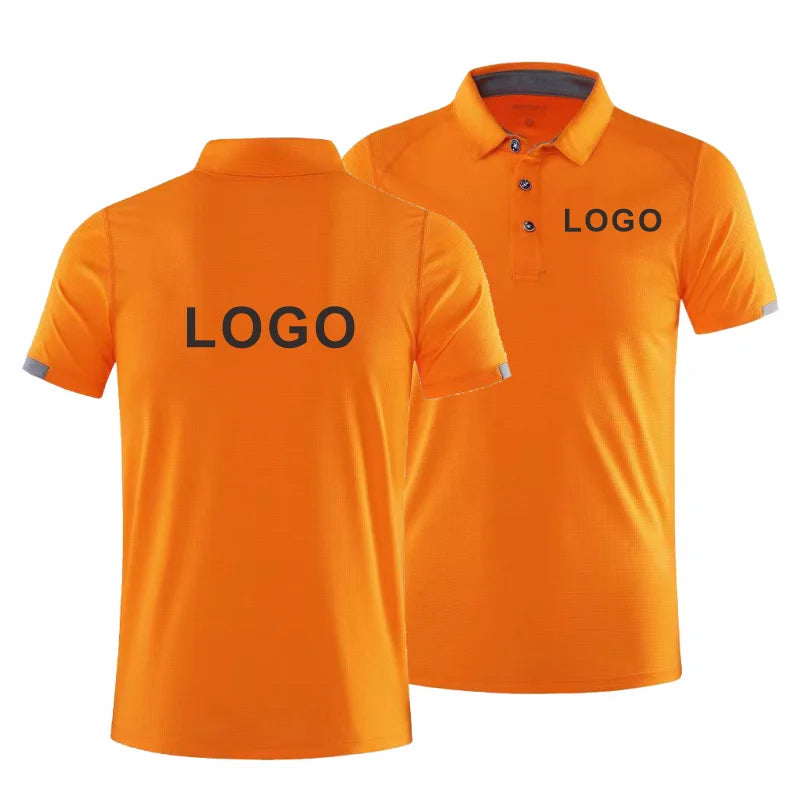 2023 Quick-drying Sports Polo Shirt Custom Design Company Brand Logo/Print Embroidery Breathable Lapel Short Sleeve Tops S-4XL - Matrix-studios.com