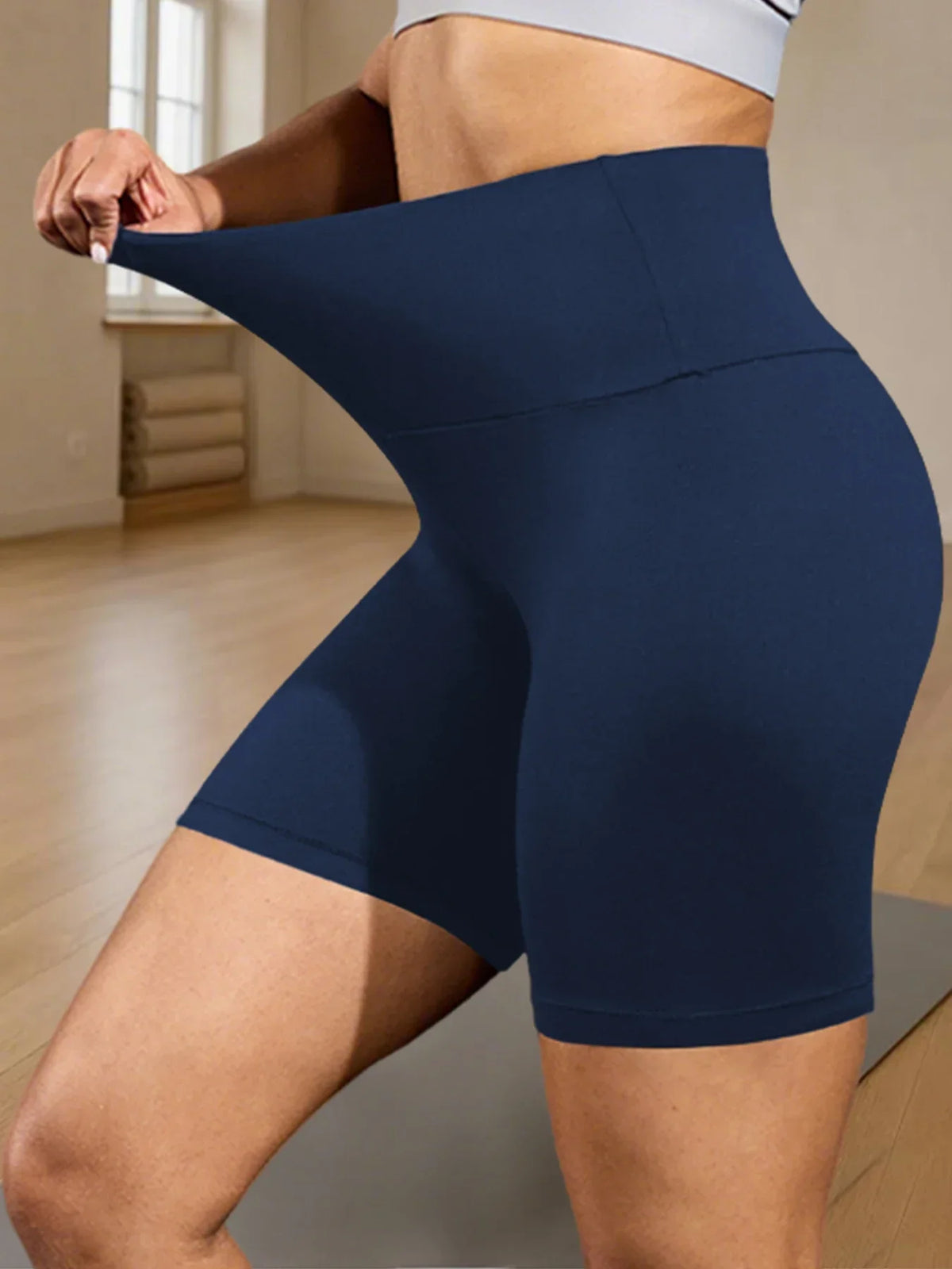 Women's High Waisted Biker Shorts Super Soft Tummy Control No See Through Workout Yoga Running Athletic Push Up Gym Fitness - Matrix Studios