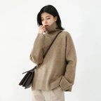 CHIC VEN Korean Women's Sweater Loose Turtleneck Sweaters Warm Solid Pullover Knitwear Basic Female Tops Autumn Winter 2022 - Matrix Studios