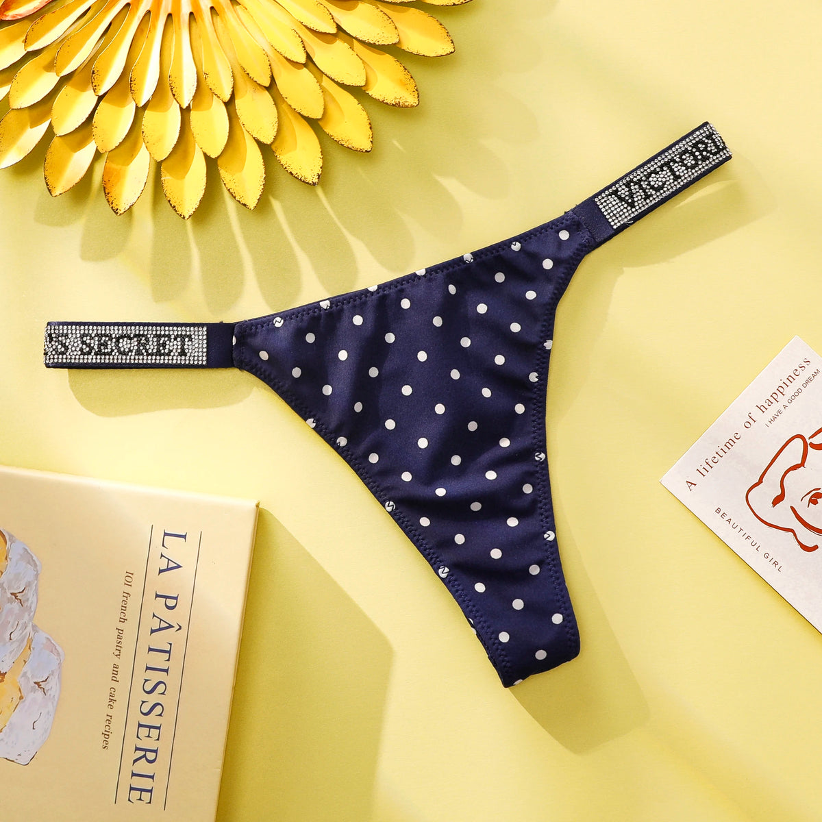 VS Panties Set Breathable Cotton Hipster Underwear Thong Hipster Seamless Victoria Secret Women Polka Dot Lace Bikini Cheeky - Matrix-studios.com