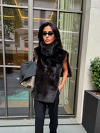 Fashion Faux Fur Vests For Women Elegant Solid Fluffy High Neck Waistcoat Female Street 2026 Spring Autumn Sleeveless Tank Tops - Matrix Studios