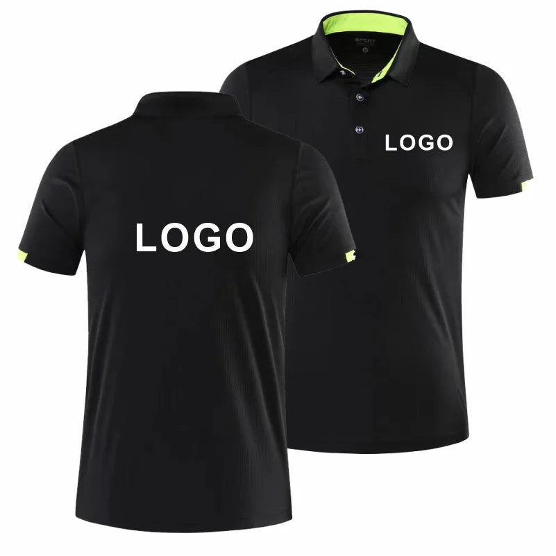 2023 Quick-drying Sports Polo Shirt Custom Design Company Brand Logo/Print Embroidery Breathable Lapel Short Sleeve Tops S-4XL - Matrix-studios.com