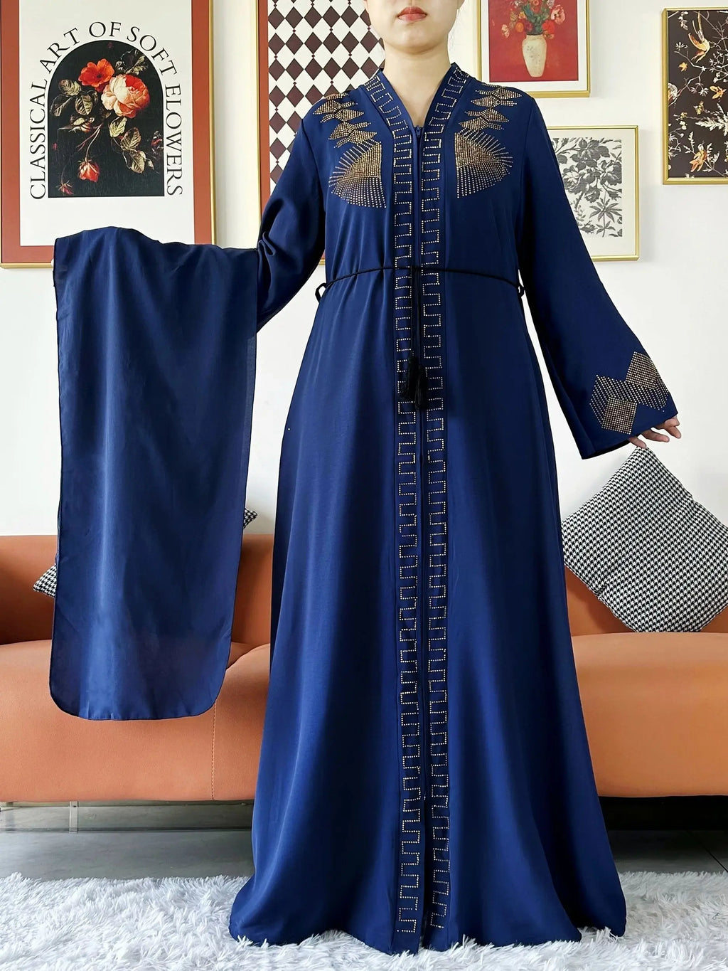 New Women Elegant Dress Chiffon Open Abaya with Zipper Muslim Women Dress Islamic Clothing Cardigan Abaya Women Muslim Dress - Matrix-studios.com