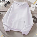 2025 white Hoodies men women Autumn Long Sleeve Pullover Tops Casual Pocket Hoodies Unisex Outer Loose Sport Wear - Matrix Studios