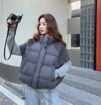 ZAROY Women's Cotton Vest Jacket Autumn Winter Loose Casual Stand Collar Pocket Puffer Waistcoat Coat Trendy Outerwear куртка - Matrix Studios
