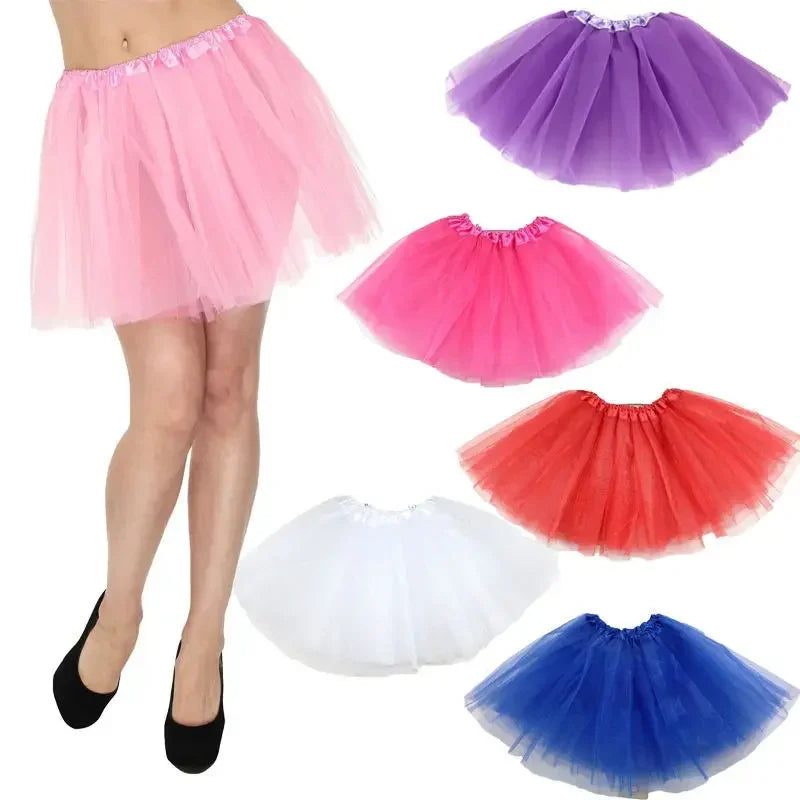 Women Summer Vintage Tulle Skirt Adult Fancy Ballet Dancewear Party Costume Ball Gown Mini Skirt - Matrix-studios.com