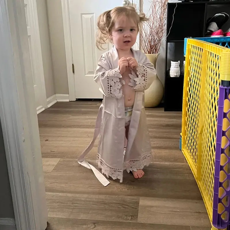 Customized Summer Lace Sleepwear Bride&Bridemaid Wedding Robe Personalized Gown Champagne Kimono Silk Bathrobe Satin Night Dress - Matrix-studios.com