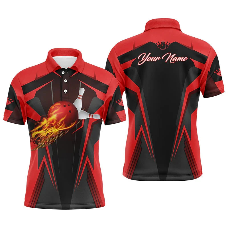 Cool Custom Team Name Bowling Man Polo Shirt Men Women 3D Printed Summer Short Sleeve Lapel Button Polo T Shirt Clothes - Matrix-studios.com
