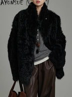 AYUNSUE Natural Sheepskin Fur Coat Women 2025 Real Leather Jacket Winter Jackets Luxury Clothing Female New Style Шуба Женская - Matrix Studios