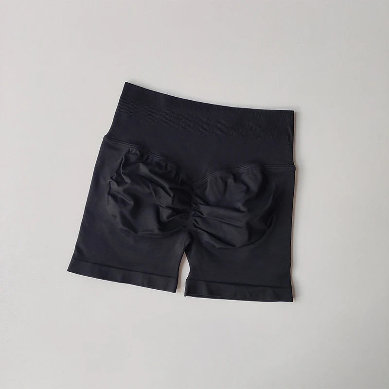 Peach Buttock Lifting Three-point Shorts Summer High Waisted Yoga Shorts Fashionable and Sexy Running Fitness Pants Solid Color - Matrix Studios