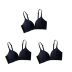3Pcs/Set Seamless Bras For Women Non-wire Push-Up Bra Glossy Deep V Underwear Fixed 3/4 Cup Comfort Daily Wear Lingerie S-XXL - Matrix Studios