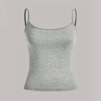 Women Tank Top Strap Slim Top for Summer Fashion Versatile Casual Breathable Micro Elastic Fabric Sleeveless Strap Top - Matrix-studios.com
