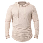 Men's Lightweight Athletic Hoodies Long Sleeve Workout Sport Hooded Shirt Casual Gym Running Jogger Shirt Pullover Sweatshirt - Matrix Studios