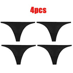 1-6pcs Seamless Panties Ice Silk Seamless Panties For Women Soft Thin Thongs Woman Satin Underwear Female Bikini String Panties - Matrix Studios