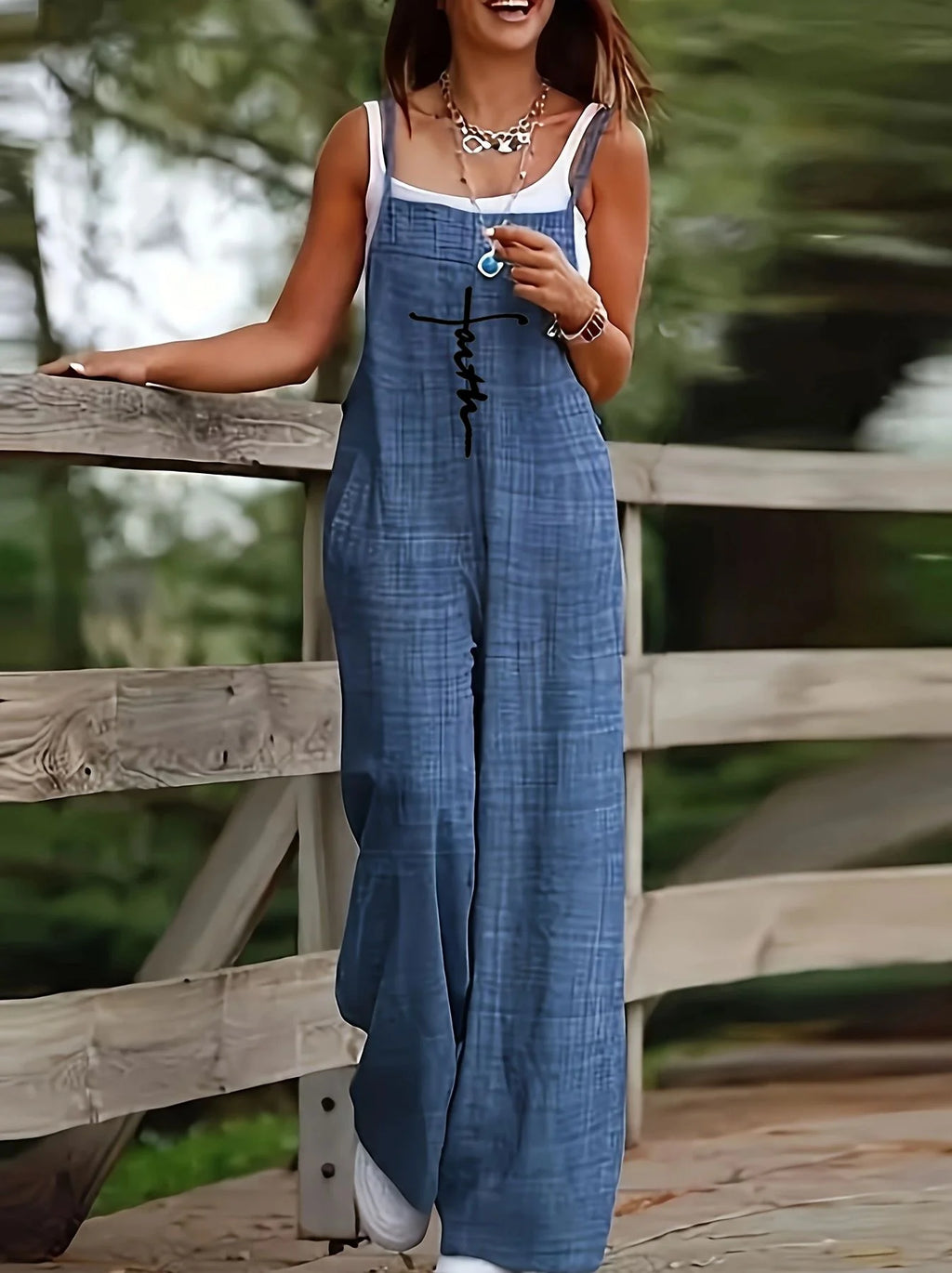 Women's Sleeveless Jumpsuit with Suspender Loose Casual Pocket Monochromatic Summer - Matrix Studios