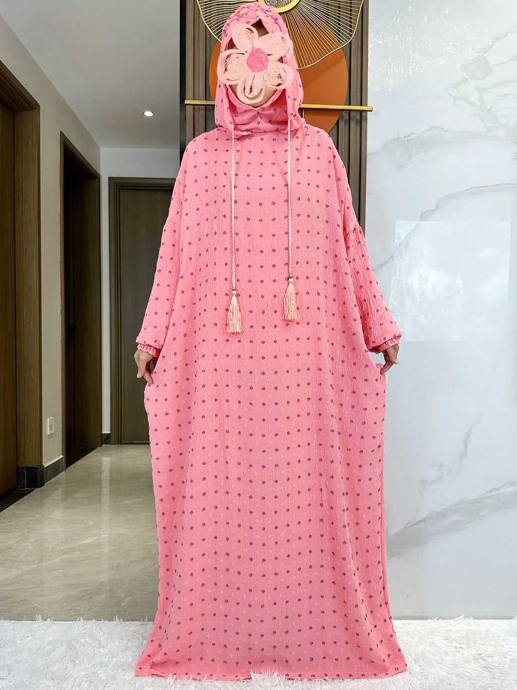 Latest Ramadan Soft Cotton Prayer Abaya Double Hats Dubai Turkey Islam Prayer Clothes Fabric Dresses Islam Women Dress Kaftan - Matrix-studios.com