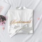 Wedding Bride Bridesmaid Robe Dressing Gown Sexy Women Bathrobe Nightgown Short Sleepwear Casual Flower Kimono Geisha M L XL - Matrix-studios.com