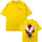 Rapper Niro OX7 Album Graphic T-shirt Men Women Hip Hop Fashion Pop Music T-shirts Male Casual Cotton Vintage T Shirt Streetwear